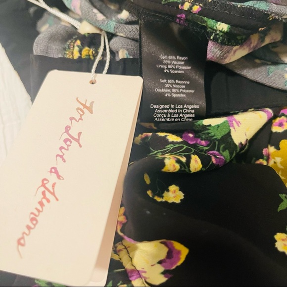 For Love & Lemons Molly Floral Drawstring Asymmetrical Pencil Skirt - Picture 5 of 8